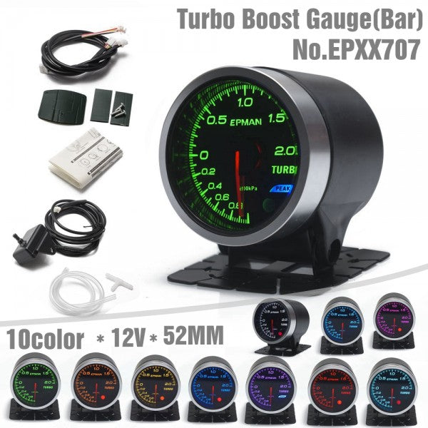 EPMAN 2" 52mm Boost Gauge (KPA) - 10 Colours