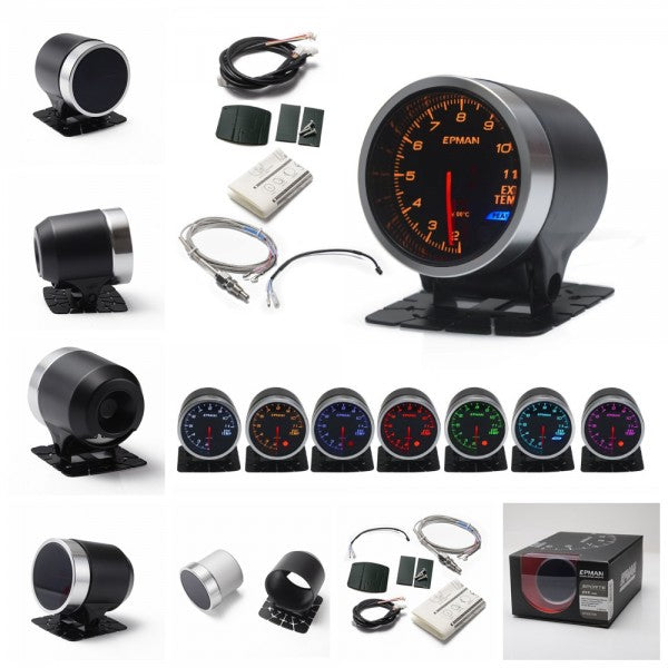 EPMAN 2" 52mm Exhaust Gas Temp (EGT) Gauge - 10 Colours