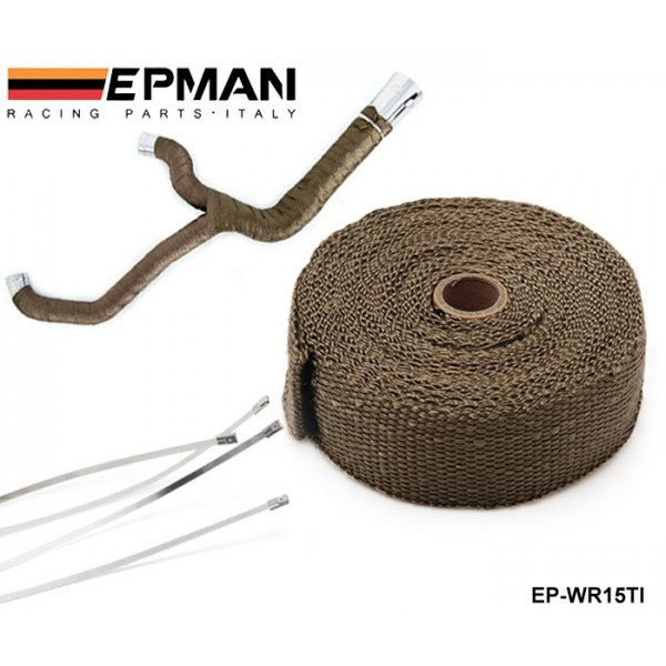 10m Exhaust Heat Wrap - Titanium