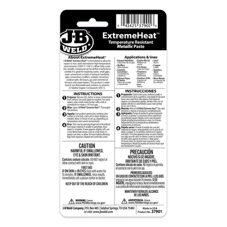 JB Weld Extreme Heat Metallic Paste 85.2G
