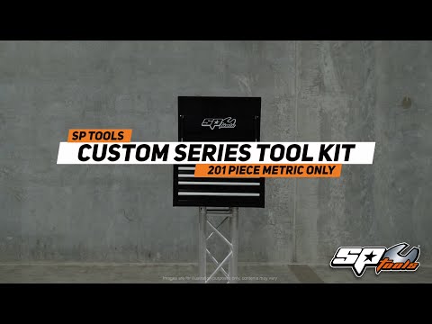 SP Tools Custom Series Tool Kit - 201pc - Metric Only - NZ Black/Black - (FOAMED)