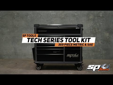 SP Tools Tech Series Roller Cabinet Tool Kit - 369pc - Metric/SAE - Diamond Black - BONUS EVAS
