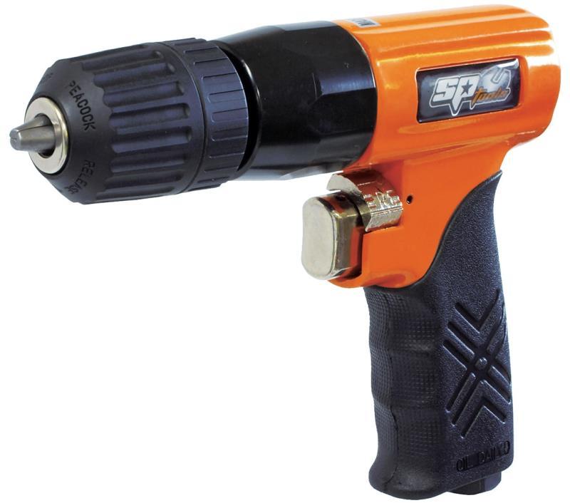 SP TOOLS DRILL - PISTOL - KEYLESS CHUCK - REVERSIBLE - 3/8"DR