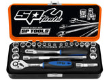 SP TOOLS 1/4"DR SOCKET SET - METRIC/SAE - 23PC, SIZES: 6 POINT