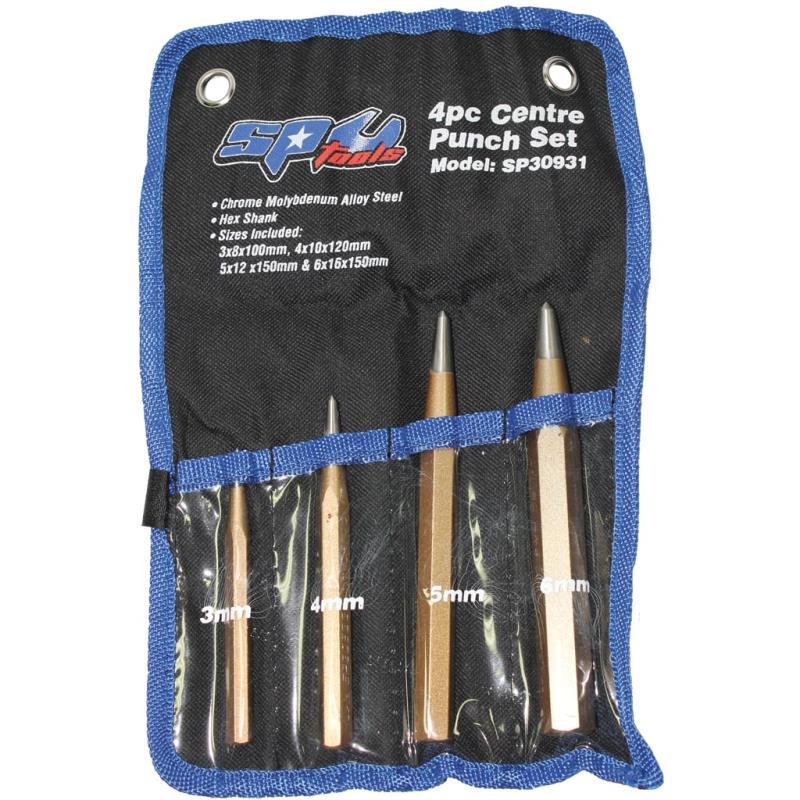 SP TOOLS CENTRE PUNCH SET - 4PC