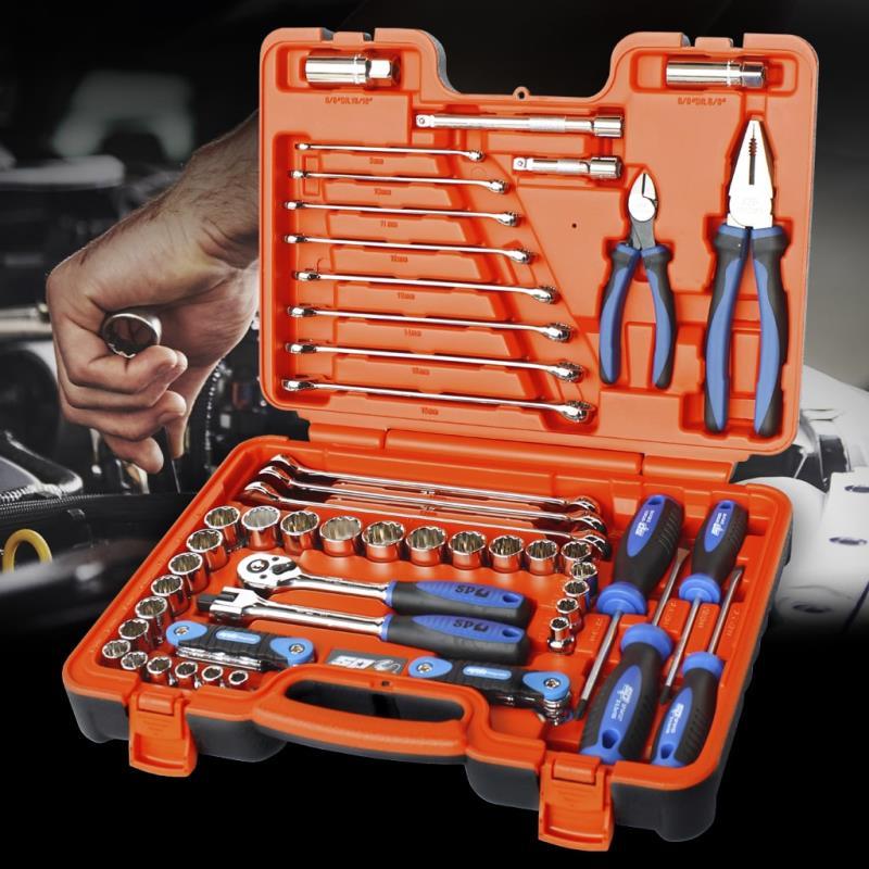 SP TOOLS TOOL KIT IN X-CASE - 3/8"DR - 65PC METRIC/SAE