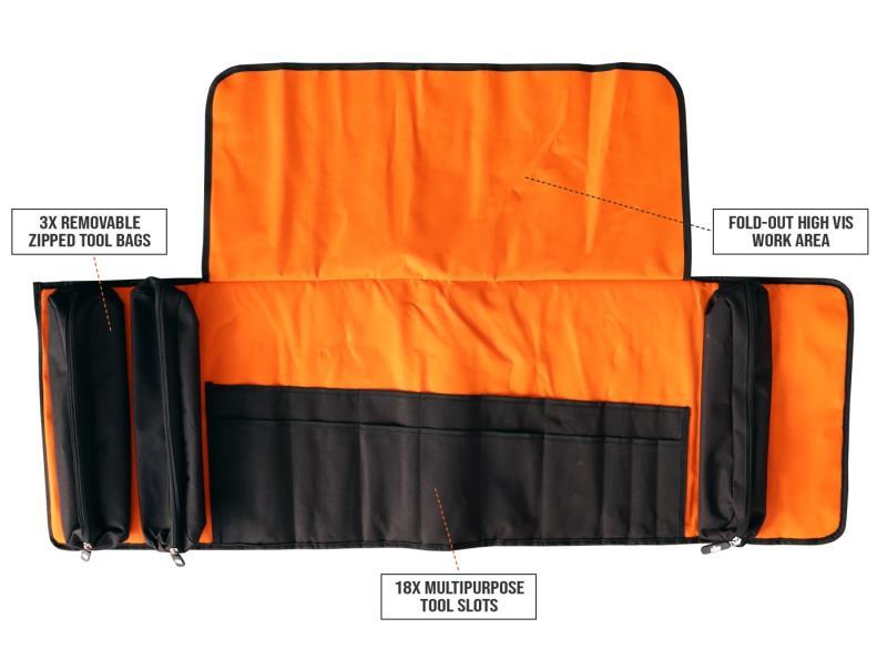 SP TOOLS TOOL ROLL KIT - HEAVY DUTY - 90PC