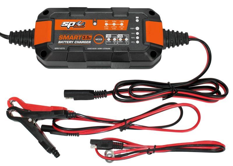 SP TOOLS SMART BATTERY CHARGER - 8 STAGE MULTI VOLT - 6 & 12V - 3.5A