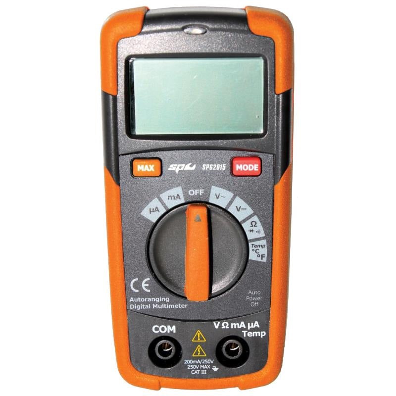 SP TOOLS DIGITAL MULTIMETER WITH TEMPERATURE GAUGE - POCKET SIZE