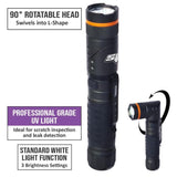 SP TOOLS TORCH/WORK LIGHT - UV INSPECTION LED MULTIFUNCTION - MAG BASE - ROTATABLE HEAD