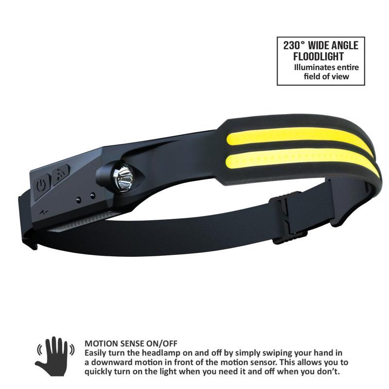 SP TOOLS HEADLAMP - DOUBLE STRIP COB LED - SLIMLINE - MOTION SENSE ON/OFF