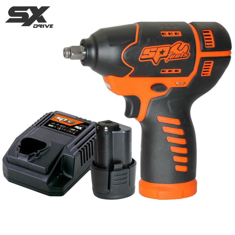 SP TOOLS 12V 3/8" DR IMPACT WRENCH KIT - 2.5AH - SX DRIVE