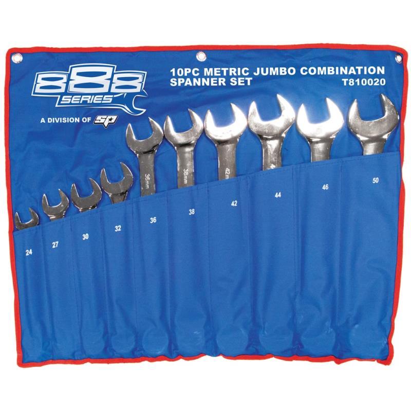 SP TOOLS 888 COMBINATION ROE SPANNER SET - JUMBO - METRIC - 10PC