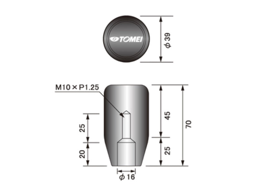 TOMEI DURACON SHIFT KNOB - SHORT